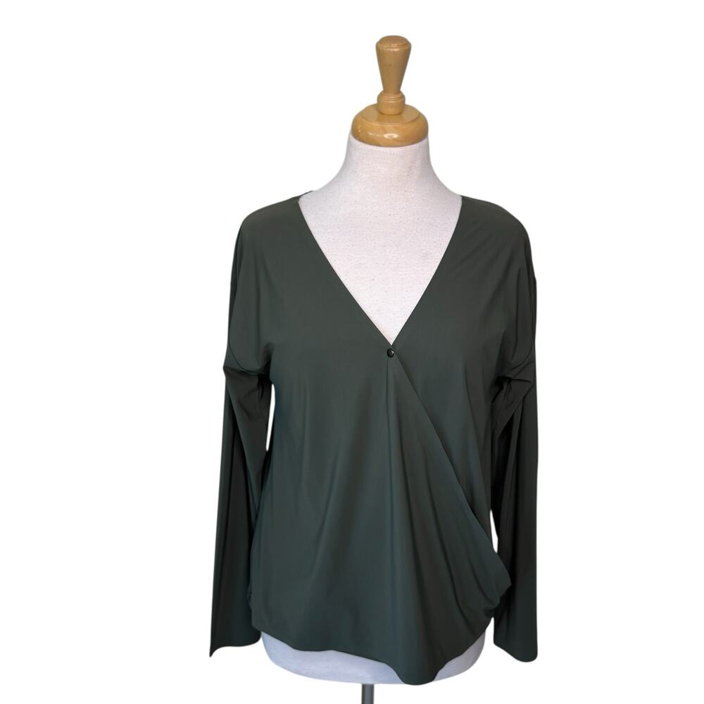 ADAY That's A Wrap Top Olive Green Size Small